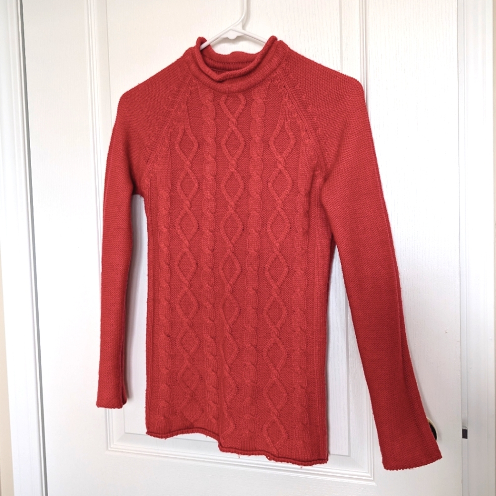 $45/2 Allen Solly Red Cable knit sweater